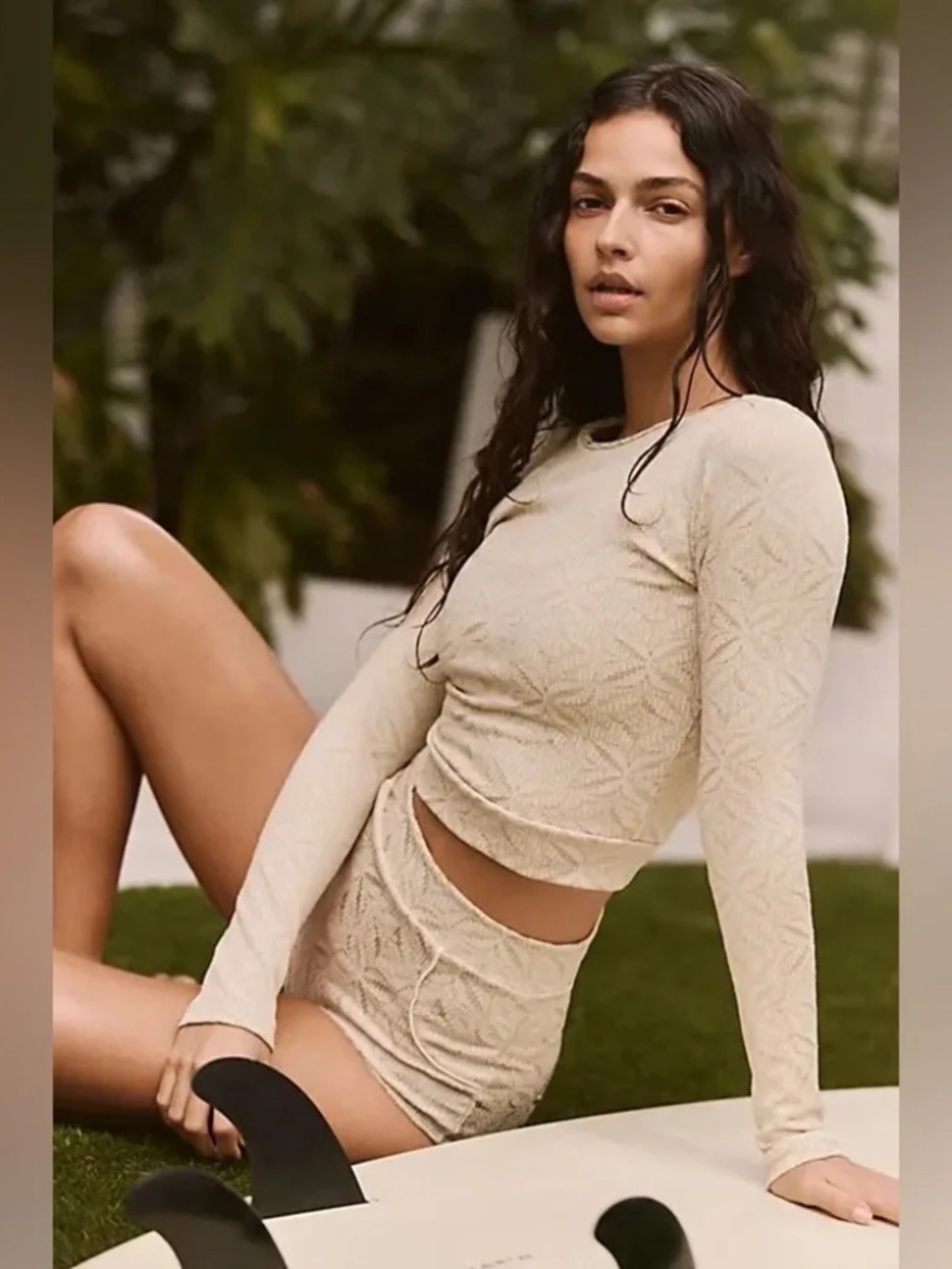 NWT Seea Free People Cropped Rashguard Swim Top Size XS - Picture 3 of 6